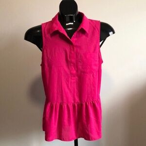 American Eagle Outfitters Collared Sleeveless Top/Blouse in Pink